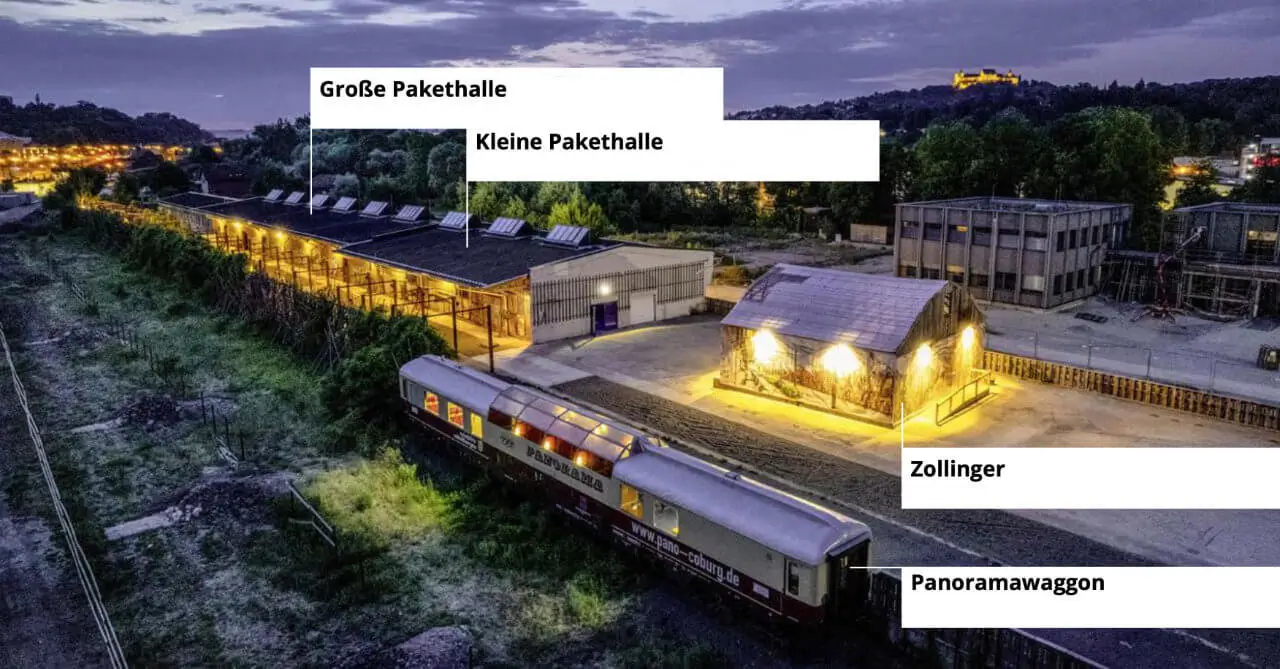 Alte Pakethallen mit Zollinger und Panoramawagen