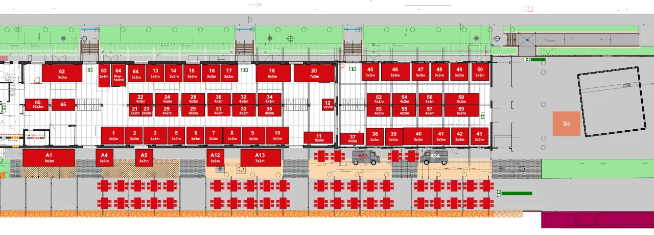 Ausstellerplan Pakethallen Coburg
